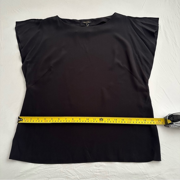 Escada black silk flutter sleeve blouse - Picture 13 of 13